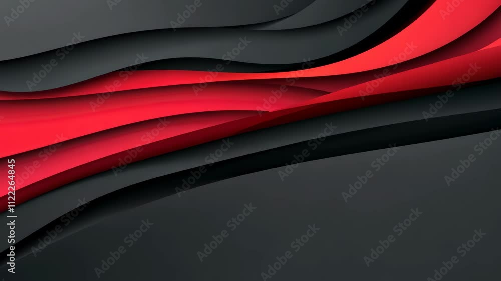 Poster abstract black and red curved banner design adds a modern touch with cartoonstyle textures for a uni