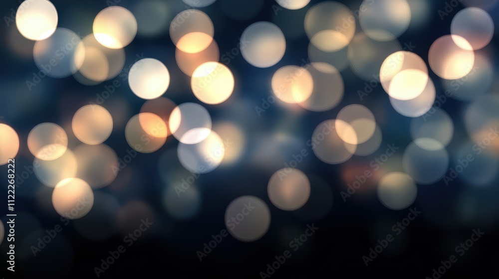 Poster bright orbs float elegantly against a deep dark background, creating a magical ambiance of light