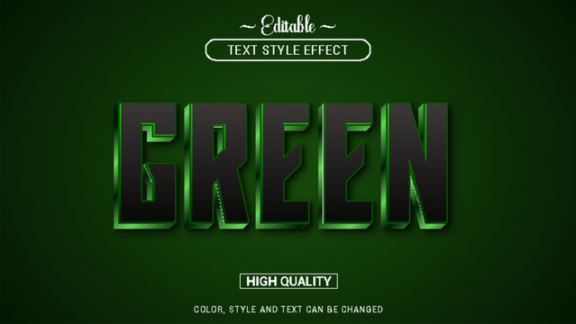 Green text effect editable