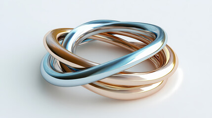 Naklejka premium Rings on white. Zephyr. Illustration
