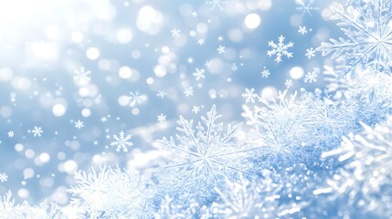 Snowflak on blue background B