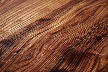 Fototapeta premium Close-up Texture of Rich Brown Wood Grain