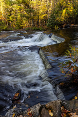 Michigan's Upper Bond Falls in Autumn Season