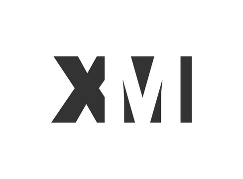 XMI logo design. Initial letter X M I bold font style for tech startups, consulting, corporate branding. Creative company name, headlines typography identity, trendy logotype.