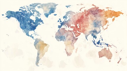 Watercolor World Map: A Global Artistic Vision