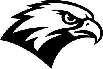 Obraz premium Eagle head. Sport team or club mascot. Design element for logo, label, emblem, sign. Vector illustration.