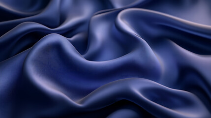Obraz premium Stunning Deep Blue Silk Fabric Texture