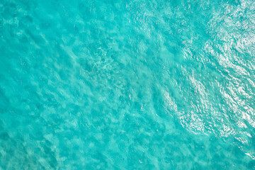 Fototapeta premium Zenithal Aerial View of the Turquoise Caribbean Sea