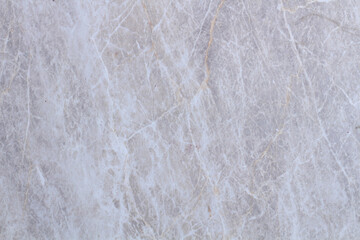 Close-up view of a light taupe marble surface with intricate veining.