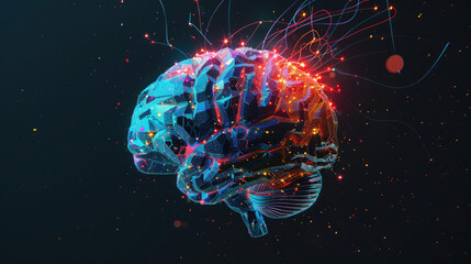 Fototapeta premium brain in space