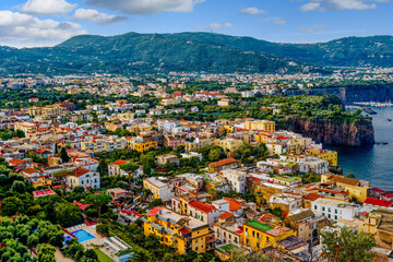 Fototapeta premium Colorful Buildings on the Amalfi Coast on the Coast of Italy