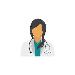 Fototapeta premium Female Doctor Vector Illustration Icon