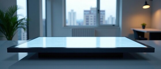 Naklejka premium Interactive Digital Table - Blank Touchscreen - Modern Design