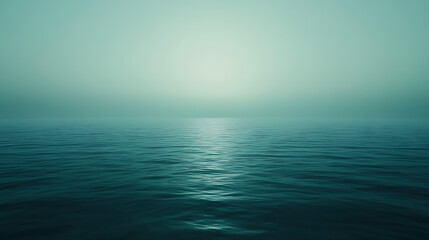 Obraz premium Serene Foggy Ocean Landscape