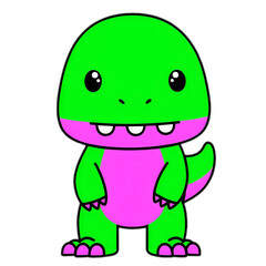 Obraz premium cute cartoon shaped dinosaur