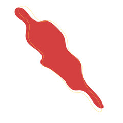 Fototapeta premium Abstracted organic shape with contour line