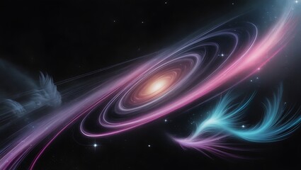 Obraz premium Celestial Swirls A Galactic Dance Of Light And Color