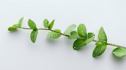 Dewy Mint Sprig Illustration