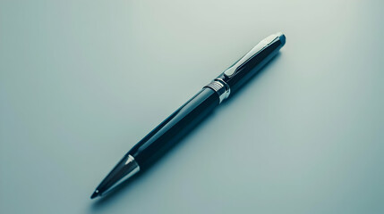 Sleek Dark Blue Pen in White