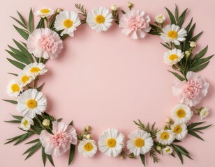 frame made of flowers