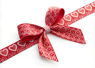 red bow isolated on white