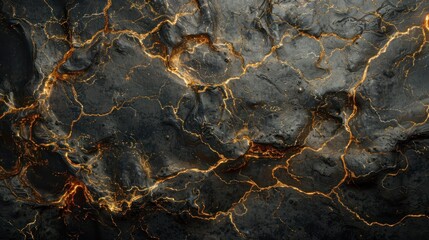 Fototapeta premium Captivating Cracked and Craggy Texture of a Weathered Marble or Stone Surface with Intricate Patterns Crevices and Shadows Creating a Striking Abstract Geological Backdrop