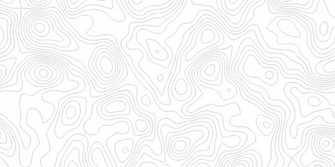 Obraz premium Abstract Vector geography landscape Topo contour map on white background, Topographic contour lines. Seamless pattern with lines Topographic map. Geographic mountain relief diagram line wave carve.