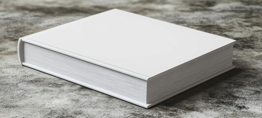 Blank White Book Mockup on a Textured Surface