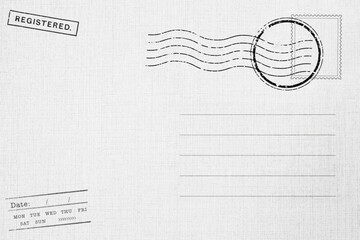Blank of the old postcard with space for text