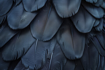 Obraz premium Feathers Wallpaper with Close-Up View of Bird Feather Texture Showcasing Natural Patterns, Softness, and Wildlife-Inspired Design Aesthetics