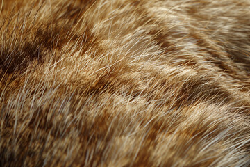 Fototapeta premium Animal Fur Wallpaper Close-Up View of Soft Natural Hair Texture Ideal for Wildlife, Natural Fabrics, and Organic Background Design Concepts