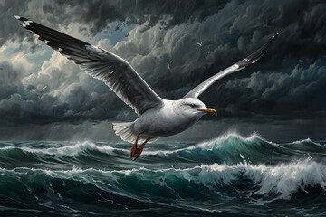 Fototapeta premium seagull in flight
