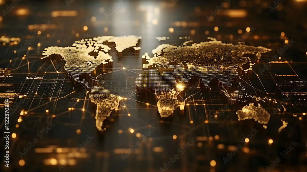 Poster global network: illuminating connections across continents
