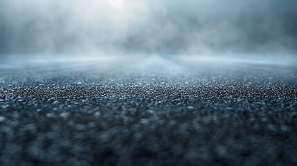 Close up of asphalt road with rain drops. Abstract background texture
