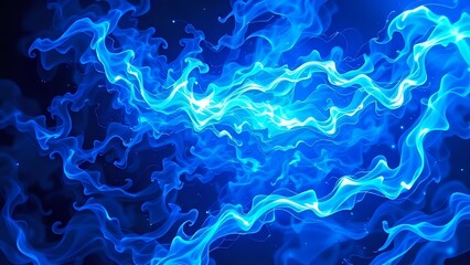 Obraz premium Celestial Blue Swirls