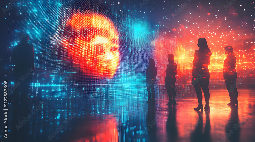 Poster digital data visualization: exploring futuristic interfaces & abstract designs