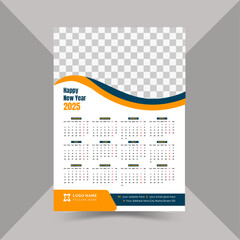 wall calendar design template 2025