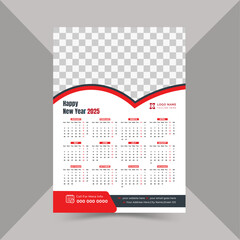 wall calendar design template 2025