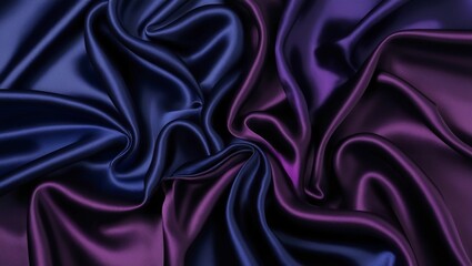 Fototapeta premium Luxury silk fabric with wrinkles noisy background in purple and blue shine shade for web designs, background textures, wedding, fashion themes and concepts. 