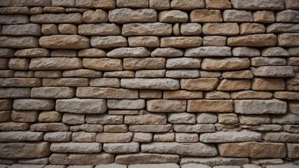 Obraz premium Weathered Red Brick Wall Texture with Grunge Stone Pattern
