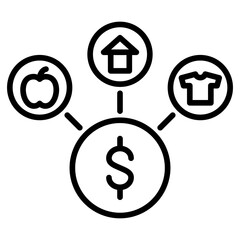 Obraz premium Cost of Living icon