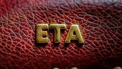 Elegant Close-Up of ETA Logo on Leather