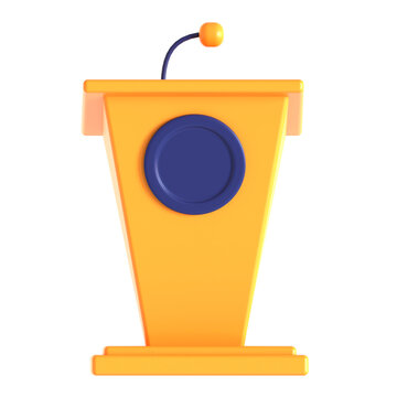 speech podium 3d icon illustration 