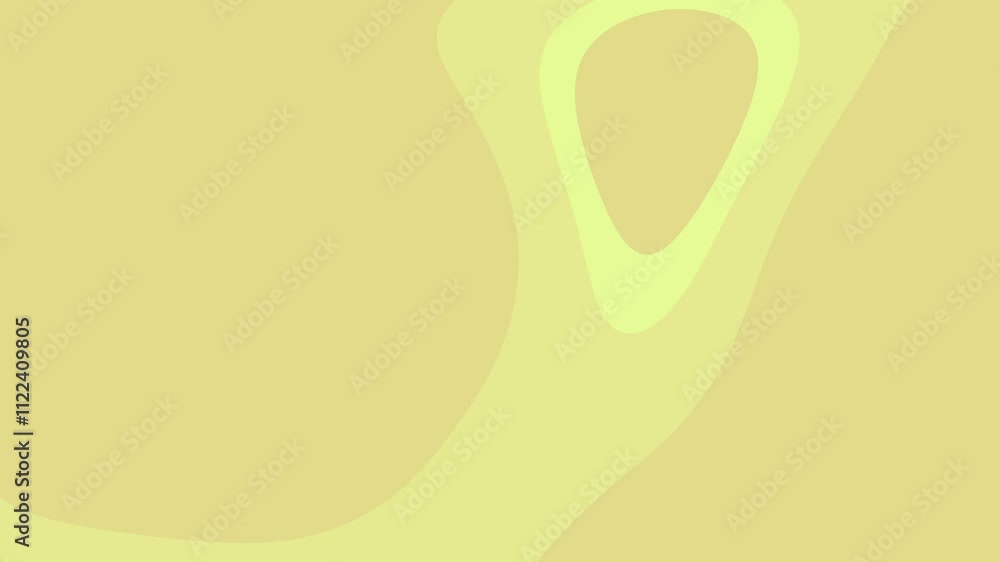 Poster abstract minimalist background with soft curved shapes in subtle yellow tones and organic patterns