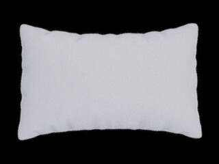 Obraz premium 3d Realistic furry fabric white big pillow isolated black Background 3d illustration