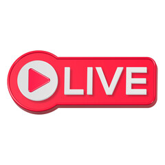 Live streaming 3d render icon