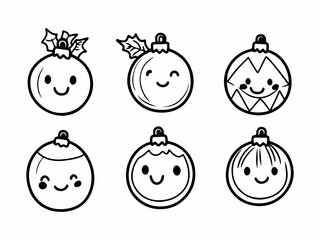 Obraz premium Set of vector Christmas icons elements design Gift box Stocking Wreath cookies Christmas tree candy cookies showman house Deer