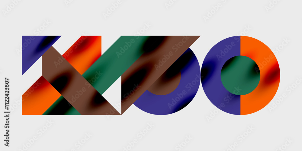 Aufkleber Vibrant abstract background circles with smooth gradients, creating a dynamic and modern design. Ideal for creative, tech, or contemporary-themed projects