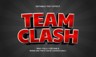 team clash editable text effects with a game and esport theme