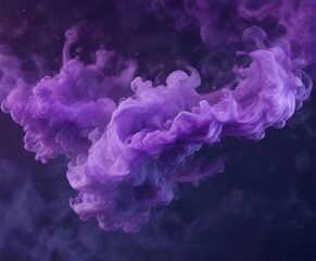 Obraz premium Swirling purple mist on a deep blue violet background, visual effect, abstract, colors